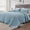 Spa Blue, variant on Bedspreads 128x120 Extra Wide Quilt for Tall California Bed Lightweight 3 count Quilted Coverlet Pillow Shams Set Pure White