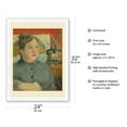 thumbnail image 2 of Madame Alexandre Kohler - From an Original Color Painting by Paul Gauguin c.1887/1888 - Japanese Unryu Rice Paper Art Print 24 x 32 in, 2 of 4