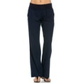 thumbnail image 2 of Comfy Fold Over Linen Pants (Navy), 2 of 6