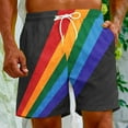 thumbnail image 6 of DDAPJ pyju Mens Big and Tall Swim Trunks Gay Pride Flag Rainbow 3D Printed Casual Beach Shorts Lightweight Drawstring Board Shorts Quick Dry Surf Bathing Suit with Pockets Multicolor#3 XXL, 6 of 8
