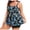 Blue A, variant on Swim Suits for Women 2025 Plus Size Two Piece Bathing Suits Flower Printed Front Bandage Swimwear with Boyshorts Tummy Control Swimsuits for Women