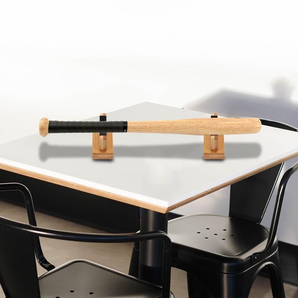 Phenofice Black Synthetic Material 1 Pair Baseball Bat Holders for Home Decor and Use
