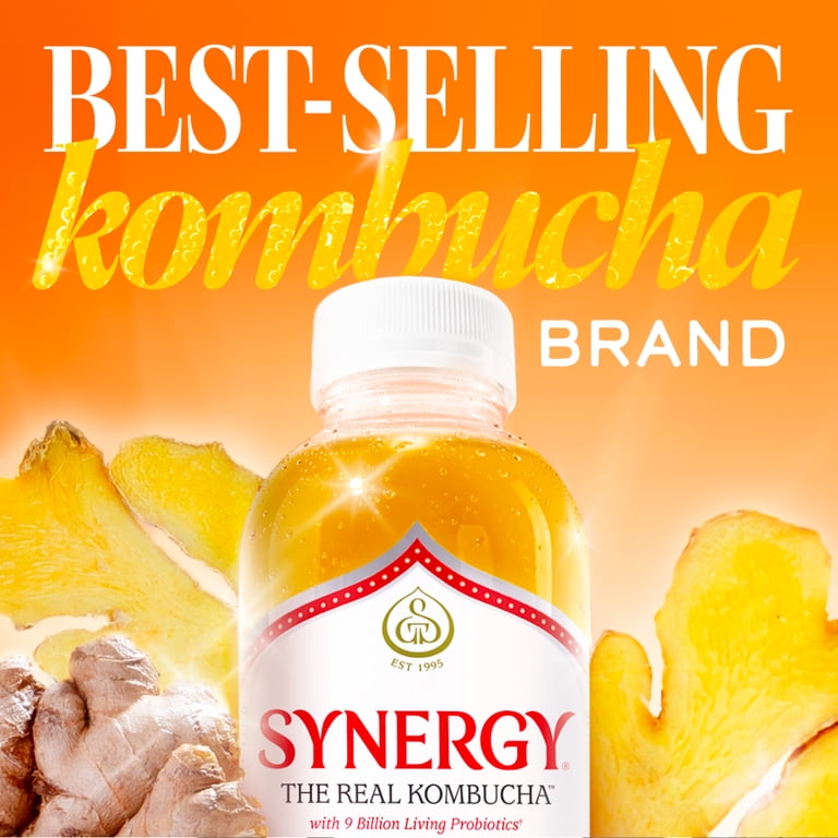 GT.S Synergy Real Kombucha Gingerade, 16 fl oz, Fermented Drink