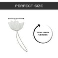 thumbnail image 5 of Set of 2 Magnetic Tulip Curtain Tiebacks – Elegant Resin Design with Strong Magnet – White/Gold, 5 of 6