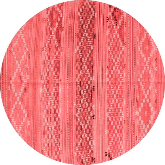 Ahgly Company Indoor Round Southwestern Red Country Area Rugs, 3' Round