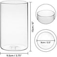 thumbnail image 2 of CEYAZYE 15 cm High Glass Vases for Table Decoration [Pack of 3] - Glasses for Candles, Flowers, Pebbles, Shells, Beads & Lantern Glass - Transparent Glass Vase Cylinder - Vases Wedding Table, 2 of 8