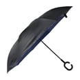 thumbnail image 1 of Sombrilla Paraguas Invertido Mango En Forma De C Doble Capa azul Mediano, 1 of 5