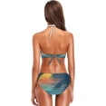 thumbnail image 5 of Dreamtimes Sunset Beach with Palm Tree Swimsuits Padded Bikini Sets Sexy Swimwear for Women, XX-Large, 5 of 7