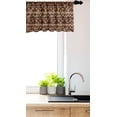 thumbnail image 3 of Aztec Window Valance, Doodle of Prehistoric Geometric Motifs in Earthy Tones Pattern, Curtain Valance for Kitchen Bedroom with Rod Pocket, 54" X 18", Pastel Brown Chocolate, by Ambesonne, 3 of 3