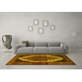 thumbnail image 3 of Ahgly Company Indoor Rectangle Persian Yellow Traditional Area Rugs, 2' x 4', 3 of 4