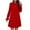 Red, variant on Uaswgudfs Women's Long Sleeve Midi Dress for Summer: Decorative Bow Neckline, Pearl-Embellished Pleated Fabric - Casual Flowy Dresses for Women Red M