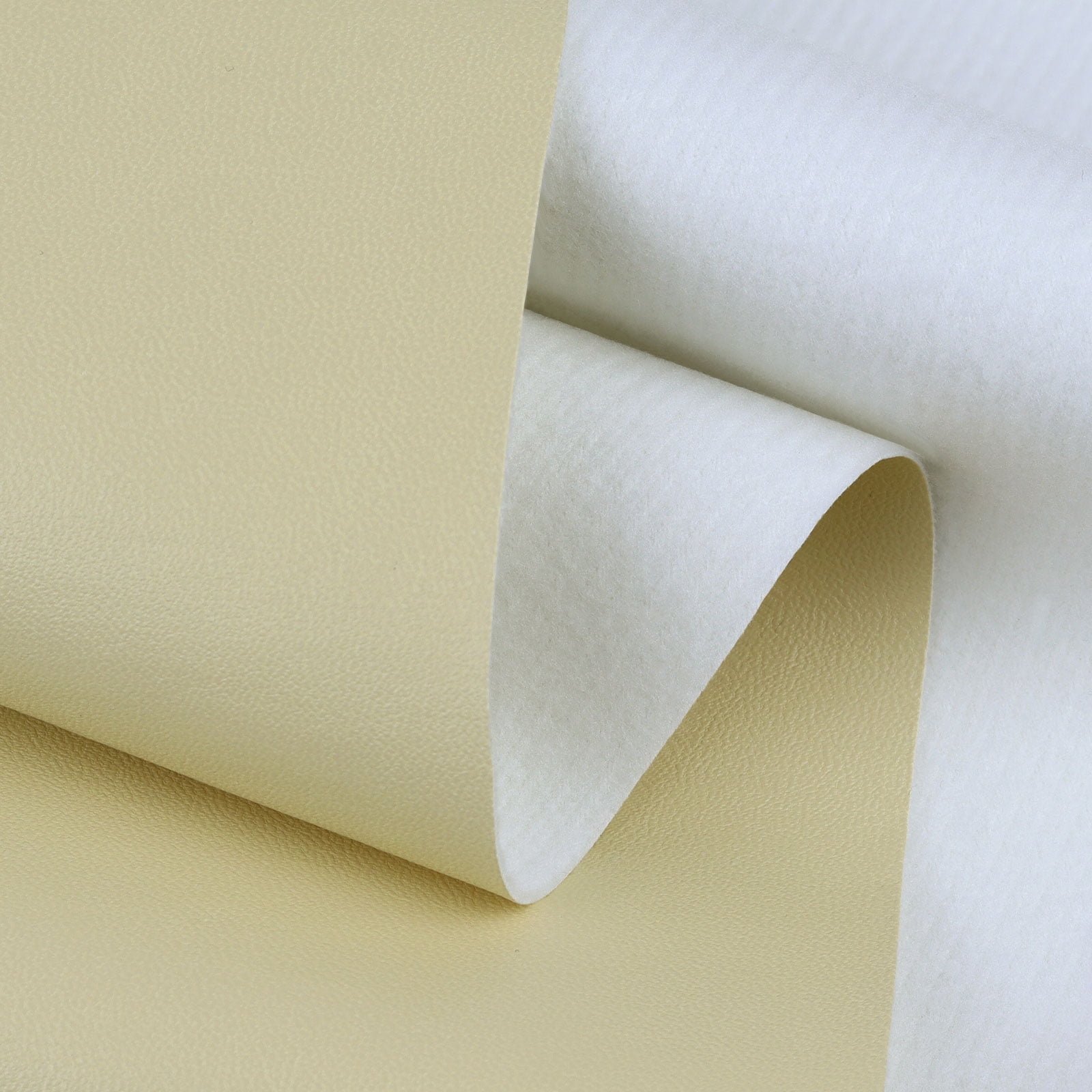Artificial Leather PU Fabric Vinyl Material 2-Way Stretching for DIY Sewing Crafts Upholstery Beige