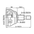 thumbnail image 2 of Febest OUTER CV JOINT 27X53X36 # 2310-033 OEM 1J0498099EX, 2 of 2