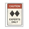 thumbnail image 4 of Stupell Industries Traditional Caution Sign Double Black Diamond Ski Symbol, 24 x 30, Design by JJ Design House LLC, 4 of 5