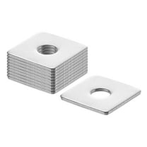50Pcs 13/16" Square Plate Washer for 1/4" Bolt, 304 Stainless Steel Flat Bearing Plate (0.06" Thick)