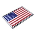 thumbnail image 4 of Elektroplate American Flag Emblem Chrome-Plated Peel-and-Stick 1-Pack 4 x 2.5 x .125 Inch, 4 of 6