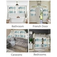 thumbnail image 3 of Teal Paddle Short Blackout Curtains 45 Inch Long Vintage Wood Grain Cartoon Rod Pocket Kitchen Curtains, 2 Panels Thermal Insulated Room Darkening Drapes for Bedroom, 30"W x 45"L, 3 of 5