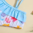 thumbnail image 6 of Utlike Girls Swimwear Toddler Summer Bowknot Cartoon Dinosaur Printed Ruffles 2 Piece Swimwear Swimsuit Bikini Swimwear For Swimming Lessons Size 3 Years-4 Years, 6 of 6