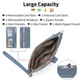 thumbnail image 3 of GAEKEAO Wristlet Wallets for Women Rfid Blocking Vegan Leather Card Phone Holder with 10 Card Slots 2 ID Window, 3 of 8