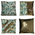 thumbnail image 1 of EREHome Housse de Coussin Plantes d'Été Insectes Fleurs Papillons Libellules Coléoptères Décoration Maison 16x16 Pouces, 1 of 2