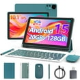 thumbnail image 1 of CUPEISI Tablette Android 15 10 Pouces, 20 Go RAM+128 Go ROM/ 2 To Extensible, Processeur Quadricœur 2,0 GHz, Écran HD 1280*800, Wi‐Fi 5G6 B, 1 of 9