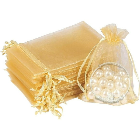 Special Occasions Organza Gift Bags, Drawstring Closure For Travel Storage And Wedding And Festival Party, Elegant Packaging With Wide Applications For Jewelry Gift Bags (100 Pieces)