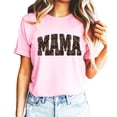 thumbnail image 2 of Mama and Mini Leopard Checkered Matching Shirts Mommy and Me Trendy Graphic Tee - SOLD SEPARATELY Pink Shirt Adult Large, 2 of 7