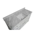 thumbnail image 4 of Zelda 60" Single Farmhouse Bathroom Vanity with White Cabinet and Carrara Marble Top, 4 of 6