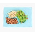 thumbnail image 3 of Plato de silicona con forma de conejo y mantel individual incorporado para niños pequeños. Alfombrilla de alimentación dividida en 3 rejillas sin BPA para niños pequeños, bebés y bebés., 3 of 8