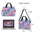 thumbnail image 3 of 16" Laptop Briefcase for Work Travel Laptop Shoulder Bag Carrying Handbag Laptop Case Watercolor Powder Blue Pattern, 3 of 8