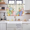 thumbnail image 2 of Easter Eggs Kitchen Curtains Window Panels, Farmhouse Spring Botanicals Plants Butterfly Insulated Window Treatment Curtain, Grommet Curtains for Bedroom/Living Room/Bathroom, 2 Piece 52"Wx45"L, 2 of 8