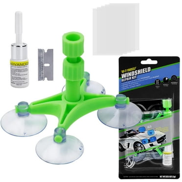 Windshield Repair Kit, Automotive Glass Repair Resin Fluid for Chips and Cracks, Car Window Crack Scratch Repair Remover Kit Glass Quick Fix Tool for Chips, Cracks, Star-Shaped Crack