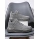 thumbnail image 4 of Men's Solid Color Grey Lace-up Front Sports Skate Shoes, Minimalist Style Round Toe Thick Bottom Height Increasing Athletic Shoes, 4 of 4