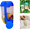 Blue, variant on Keep Fit Salad Meal Shaker Cup with Fork and Dressing Holder, Health Container, Portable Vegetable Breakfast to Take Away, 7.48×4.33×4.33in