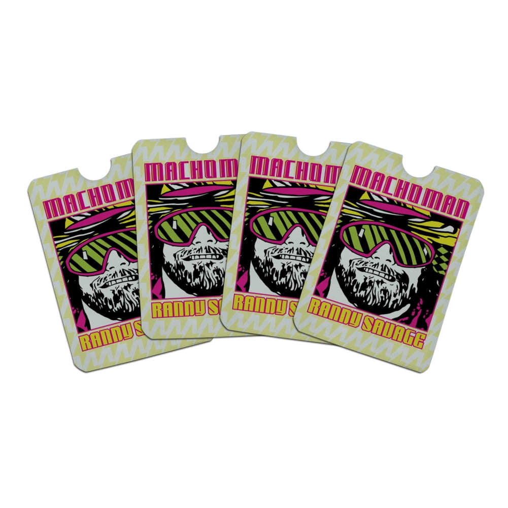 WWE Macho Man Bolt Credit Card RFID Blocker Holder Protector Wallet Purse  Sleeves Set of 4 - Walmart.com