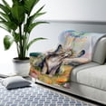 thumbnail image 3 of Welcome Spring Fairy Old English Sheepdog in Flower Meadow Cozy Sherpa Blanket Dog Lover Warm Soft Throw Blanket - 13002, 3 of 5