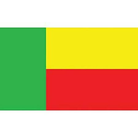 benin flag on stick