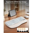 thumbnail image 4 of Ergonomic Wireless Keyboard and Mouse Combo, 2.4G Full Size Wave Keyboard with Cushioned Palm Rest, 3 DPI Adjustable Mouse, USB-A & C Compatible with Computer, Laptop, Mac & Tablet, 4 of 8