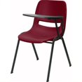 thumbnail image 1 of Flash Furniture Plastic Classroom Chair in Burgundy with Left Arm Tablet, 1 of 7