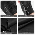 thumbnail image 3 of Guantes FIORETTO de piel auténtica sin dedos para hombre, color negro L, 3 of 6
