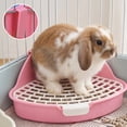 thumbnail image 2 of Pet Litter Tray Bunny Potty Potty Training Toilet Seat Small Animal Toilet Large Mesh Design Rabbit Litter Box Pet Training, 2 of 6