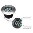 thumbnail image 2 of GOCuces Iluminación LED para exteriores, 7 W, 6 pulgadas, luces empotradas en el suelo, voltaje de línea 110 V, 120 V, alto brillo, blanco, 6500 K, iluminación LED impermeable, luz exterior de la casa, 2 of 5