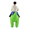 thumbnail image 4 of Adult Dinosaur Costume Inflatable Fun Holiday Dress Up Men's And Women's Inflatable Suit Dinosaur Rider Inflatable Dress Up,Height 59"–74.8",light green, 4 of 6