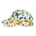thumbnail image 3 of Xecao Dinosaurs and Tropical Leaves for Baseball Cap: Unisex, crafted from classic polyester twill fabric, featuring a soft unconstructed design, 3 of 5