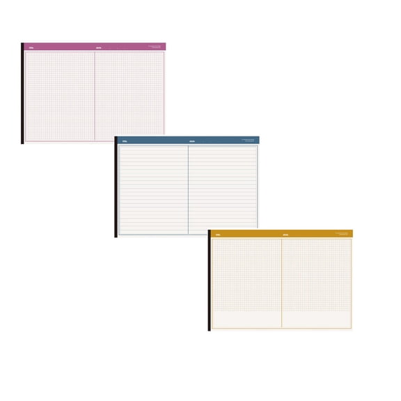 FXMLRLK 3 Pack 6.81x9.84inch Graph Paper Desk Pad, 20 Sheets, Ledger Paper for Drafting, Engineering, Architecture and Math Sketching Drafts