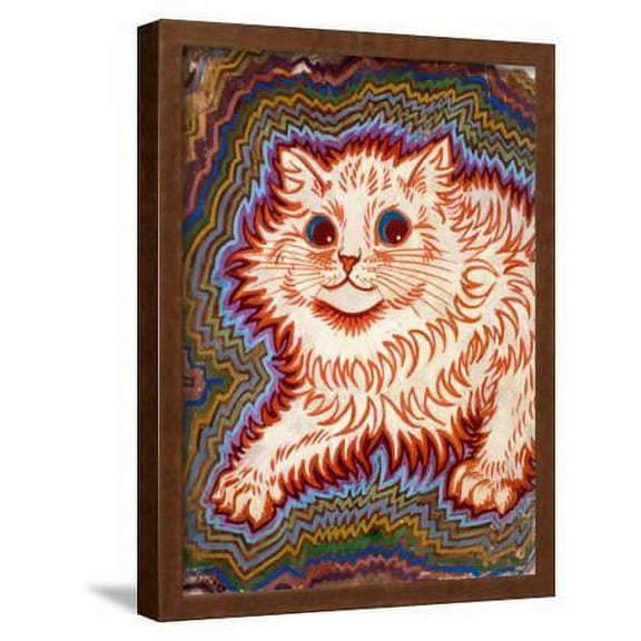 Kaleidoscope Cats III, Animals Framed Art Print Wall Art by Louis Wain