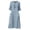 Light Blue, variant on HBBIKVI Button-Front Midi Dress for Women Casual V-Neck A-Line Dress with Elbow-Length Sleeves,Side Pockets,and Relaxed Fit for Warm Weather Style