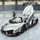 thumbnail image 4 of Diecast Car for Lamborghini Veneno Model Car 1/24 Scale Sports Toy Vehicle Door Can be Opened Toy Car Front Wheel Steerable (Gray), 4 of 4