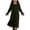 Army Green, variant on Girls Dresses Elegant with Floral Lace Hem Pure Color Party Gown Celebrations Kids Clothes