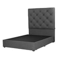 thumbnail image 1 of Box Base Cama Queen Size+ Cabecera Ikki Gris Oscuro, 1 of 8